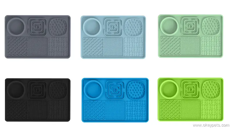 Tapis de léchage portable en silicone facile à nettoyer pour chiens, avec ventouses, en vente en gros 1