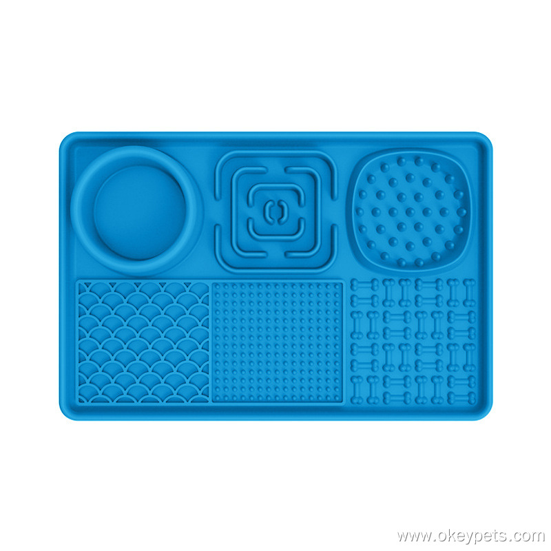 Tapis de léchage portable en silicone facile à nettoyer pour chiens, avec ventouses, en vente en gros 17