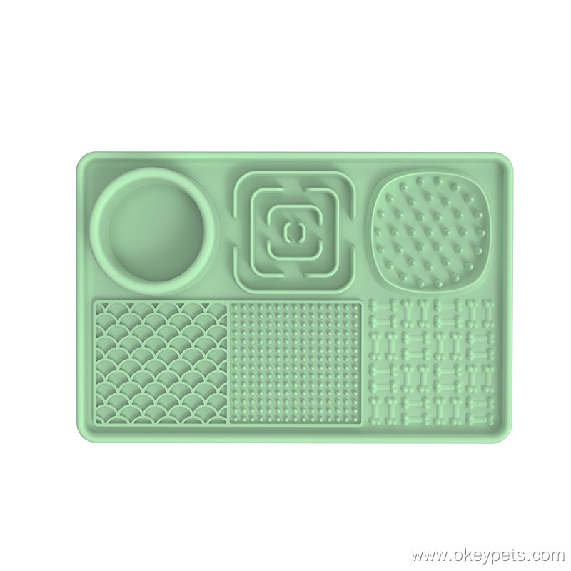 Tapis de léchage portable en silicone facile à nettoyer pour chiens, avec ventouses, en vente en gros 16