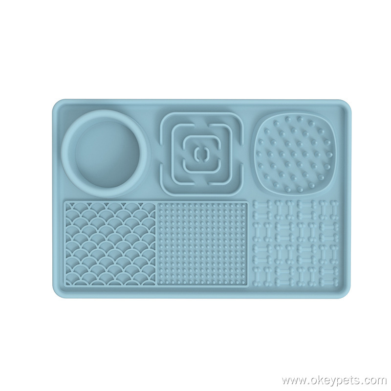 Tapis de léchage portable en silicone facile à nettoyer pour chiens, avec ventouses, en vente en gros 15