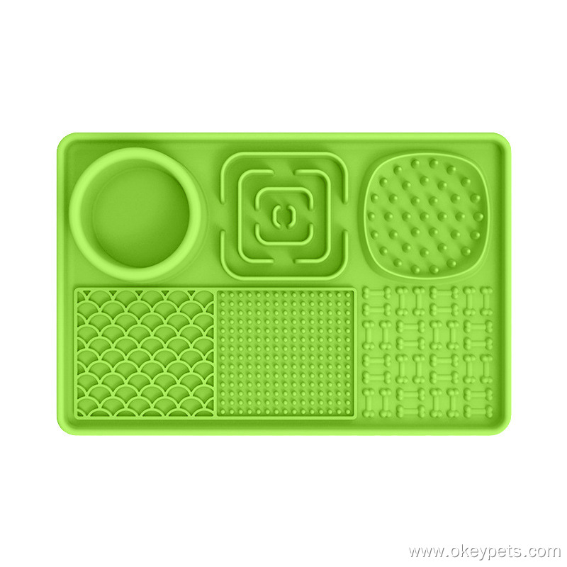 Tapis de léchage portable en silicone facile à nettoyer pour chiens, avec ventouses, en vente en gros 18