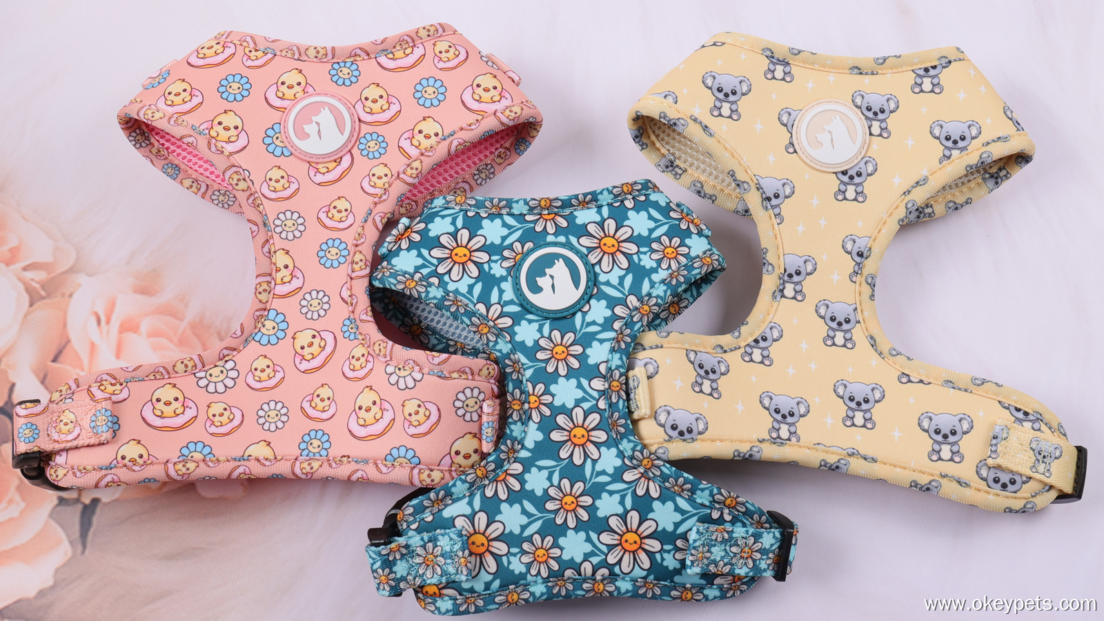  Úim madraí neoipréine gan tarraingt le patrún ildaite agus líneáil mogalra in-análaithe, mórdhíola ó OKEYPETS.