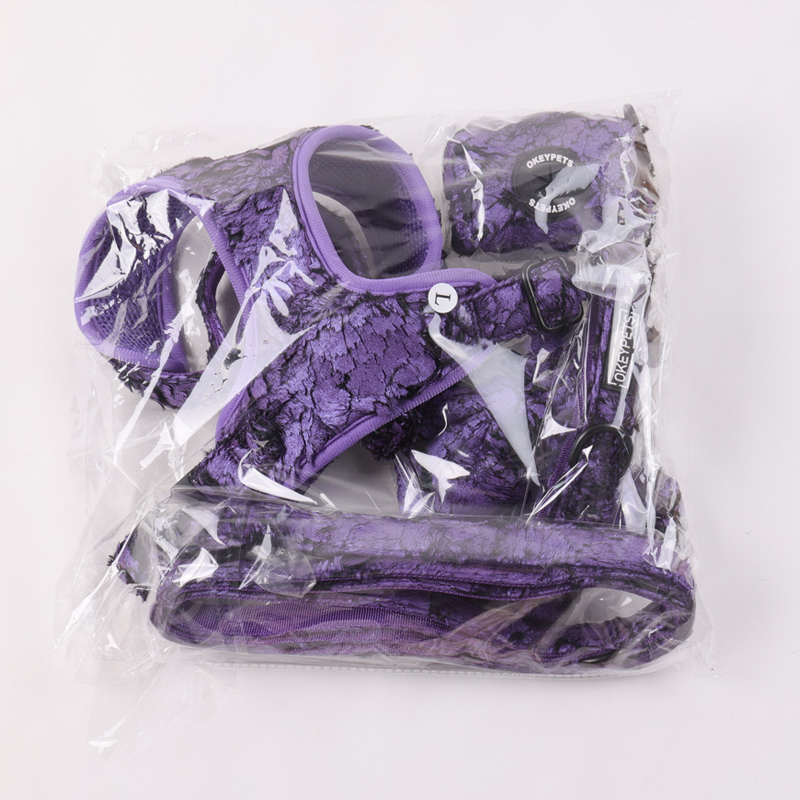 2025 OKEYPETS Nová sada vyšívaného postroje pro psy 18