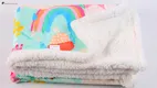 Luxurious Reversible Faux Fur Blanket: Dog Print Throw 1