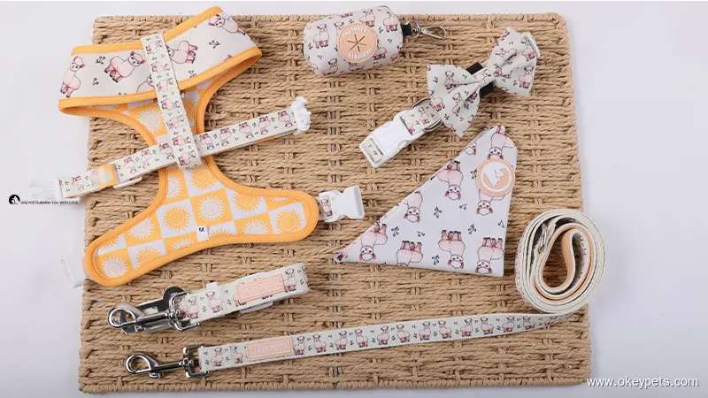 Custom Reversible Dog Harness with Reflective Strip 1