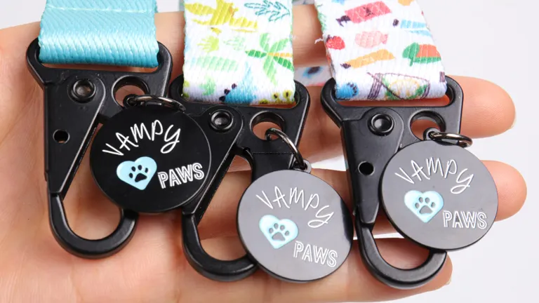 Glitter Engraved Pet ID Tag 1