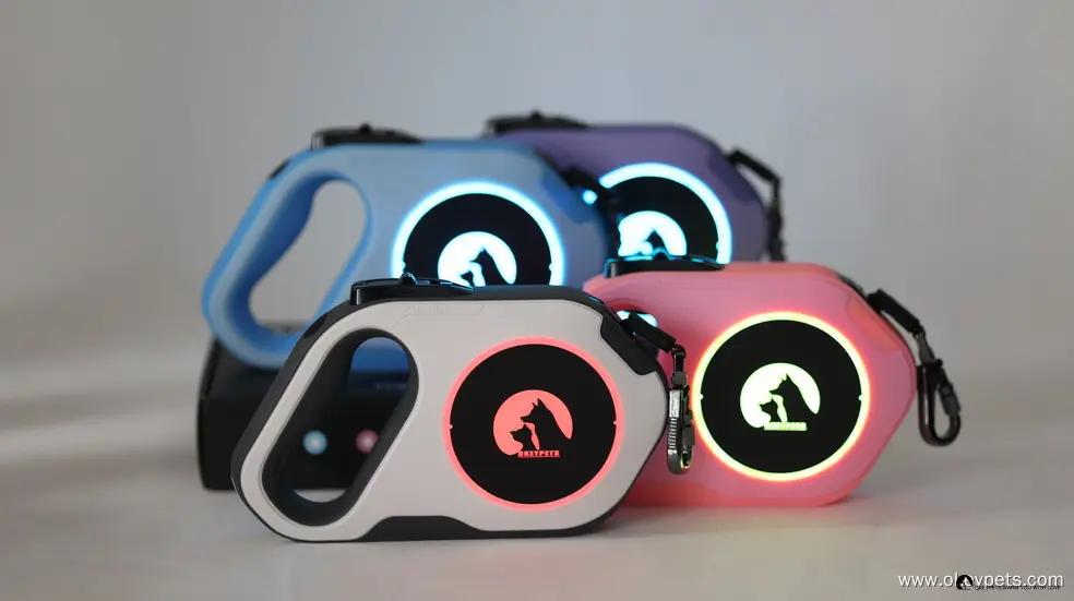 LED Retractable Dog Leash: Rechargeable, Reflective, Tangle-Free, Durable - Perfect for Night Walking 1