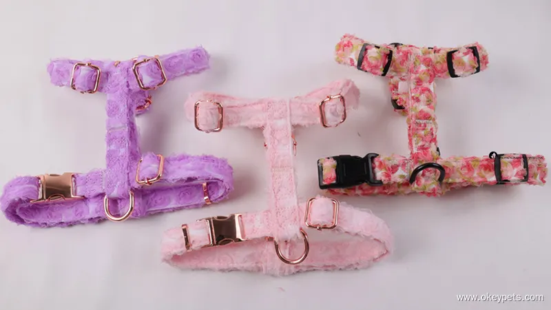 3D Flower Crochet Dog Harness - Comfortable, Durable, and Stylish 1