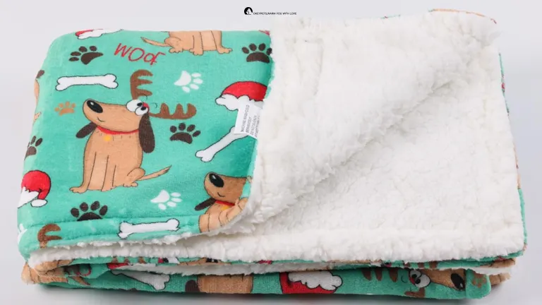 Luxurious Pawque Fuzzy Fluffy Blanket: Reversible, Skin-Friendly Dog Name Blanket 1