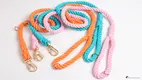 Multicolored Cotton Dog Leash - Durable and Stylish 1