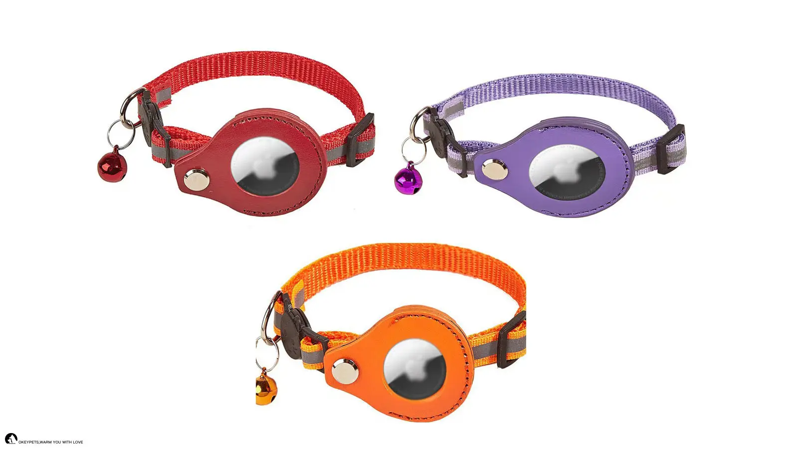 取り外し可能な安全ベル付きの快適で軽量な猫用GPS首輪 1