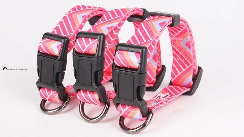 Adjustable Small Dog Collar with Bow, Soft Durable Polyester & Safety Buckle 1