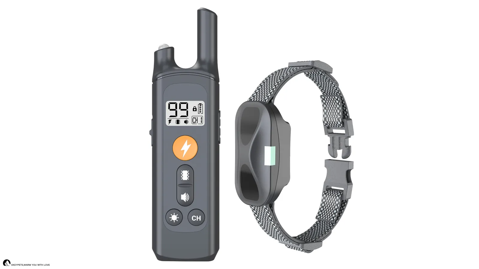 180日間のリモートスタンバイと感度調整機能を備えた吠え防止犬用首輪 1