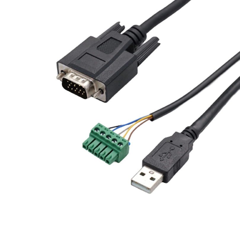 Barcode Reader Cable, HDB 15-pin Male to USB2.0 AM to 3.81-5-pin 1