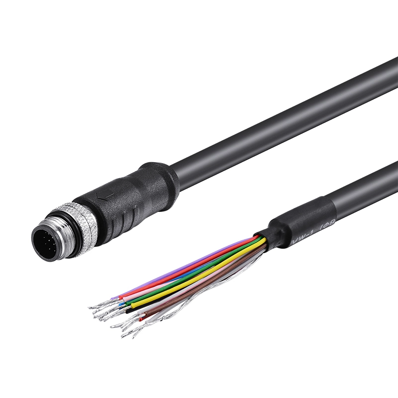 M8 3/4/5/6/8-Pin Industrial Connector Power Cables, Male/Female to Open-End or Customized Connectors ADAMICU 1