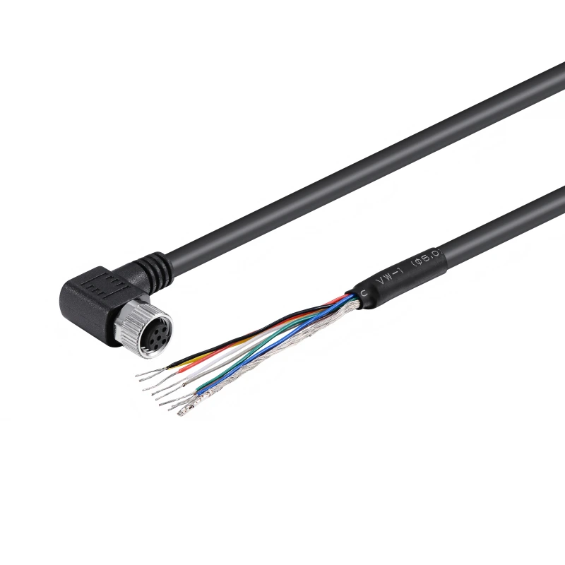 M8 Left/Right/Upward/Under Angle Male/Female 3/4/5/6/8 Pin A-coded Connector to Open or Customized Ends Power Cable ADAMICU 1
