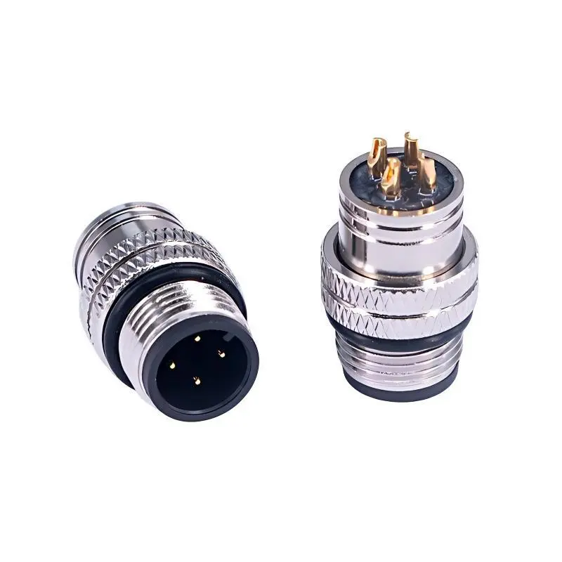 M12 A-Coded 4-Pin Male Connector for Sensors and Industrial Automation ADAMICU 1