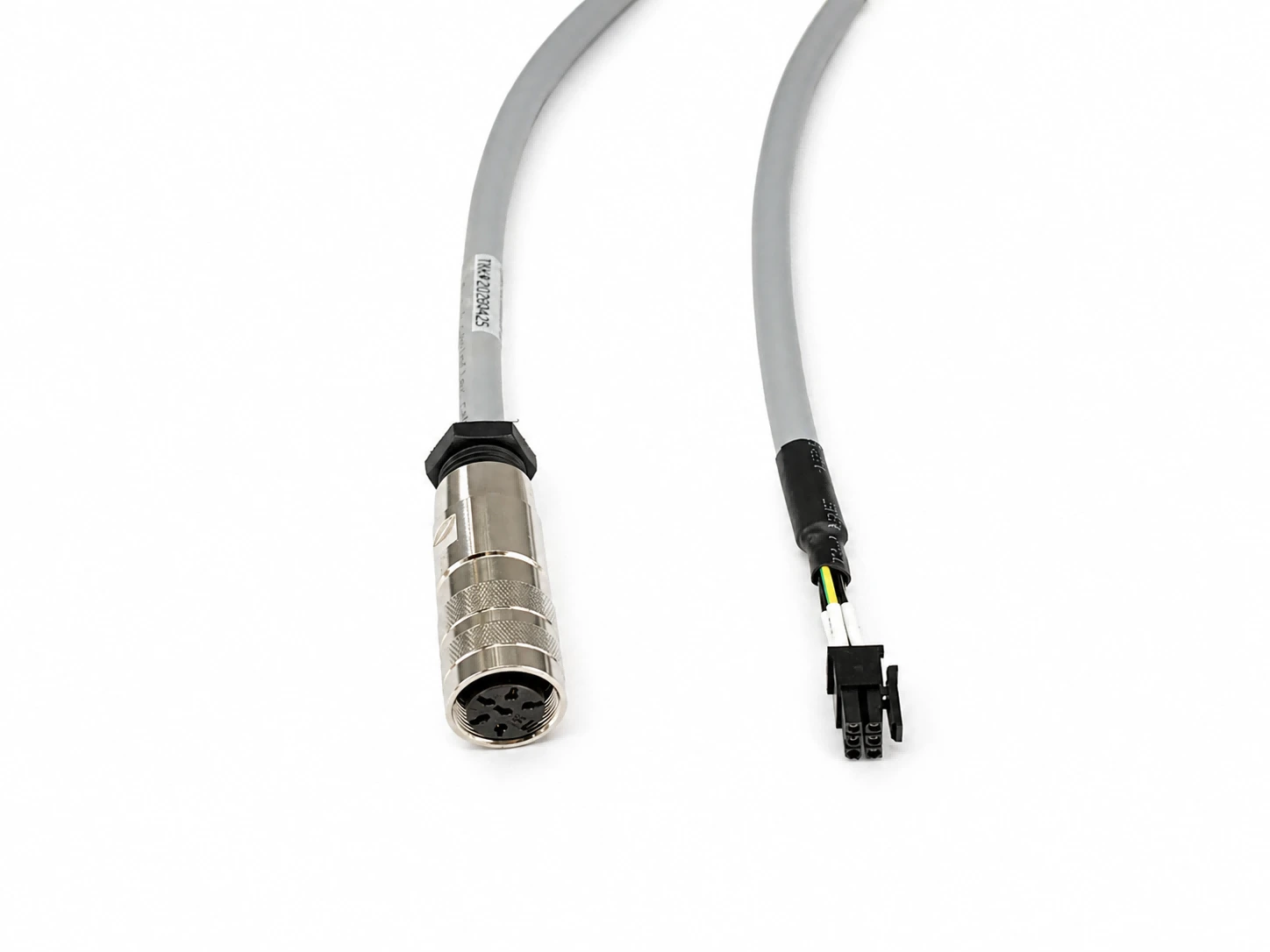 Conjunto de cable con conector circular M16 de 6 pines y conector de terminal ADAMICU 1