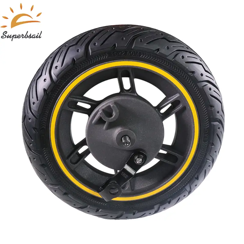 Superbsail Front Wheel For Ninebot Max G30 Kickscooter 10 inch Front Wheel Hub with Solid Tire Assembly Spare Wheel Tire1 1