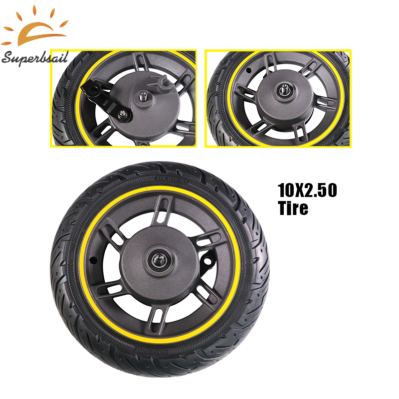 Superbsail Front Wheel For Ninebot Max G30 Kickscooter 10 inch Front Wheel Hub with Solid Tire Assembly Spare Wheel Tire1 3