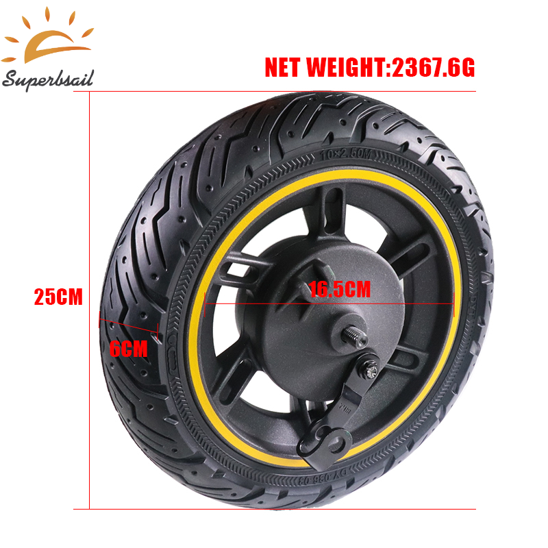 Superbsail Front Wheel For Ninebot Max G30 Kickscooter 10 inch Front Wheel Hub with Solid Tire Assembly Spare Wheel Tire1 8