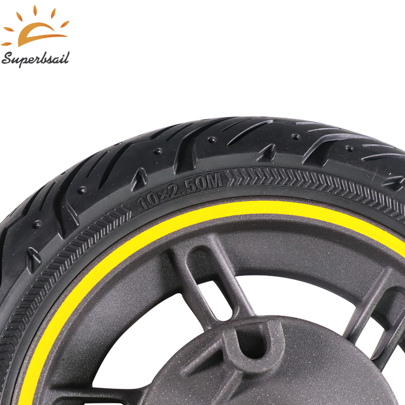 Superbsail Front Wheel For Ninebot Max G30 Kickscooter 10 inch Front Wheel Hub with Solid Tire Assembly Spare Wheel Tire1 6