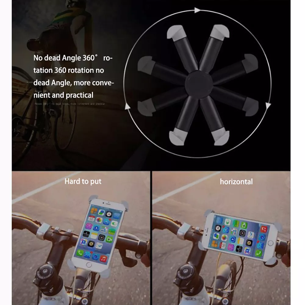 Bike Phone Holder Universal Bicycle Handlebar Rack Mount 360 Rotatable Bicycle Phone Holder for iPhone Samsung1 12