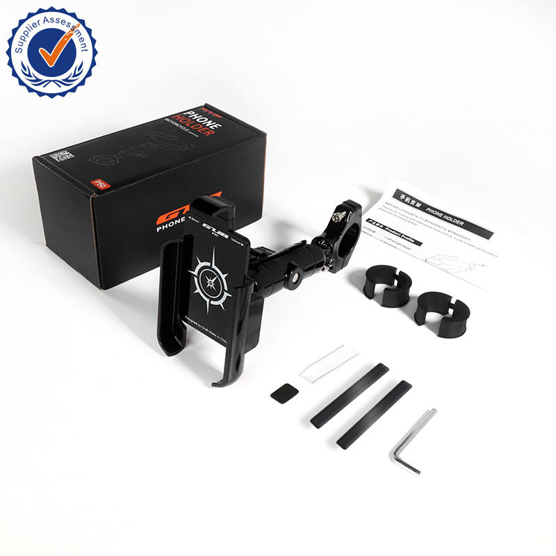 GUB P50 Fietstelefoonhouder met 360 graden draaibare metalen telefoonhouder voor motorfietsen, geschikt voor telefoons van 4,7" tot 6,8" 8