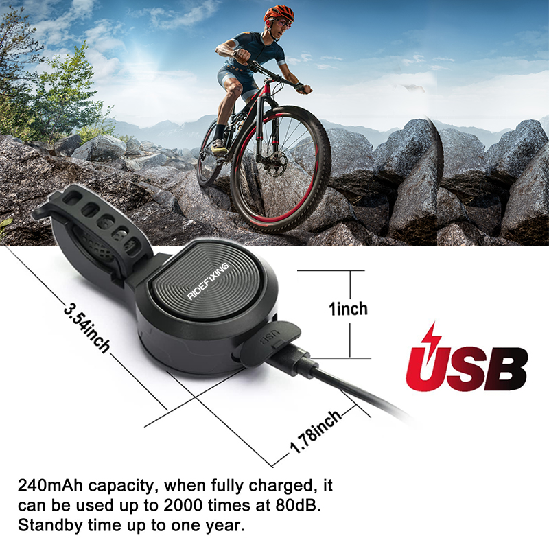 Superbsail Usb Cycling Alarm Ring Bicycle Bell Electric Handlebar Mountain Bicycle Horns Bell Super Bike Horn1 11