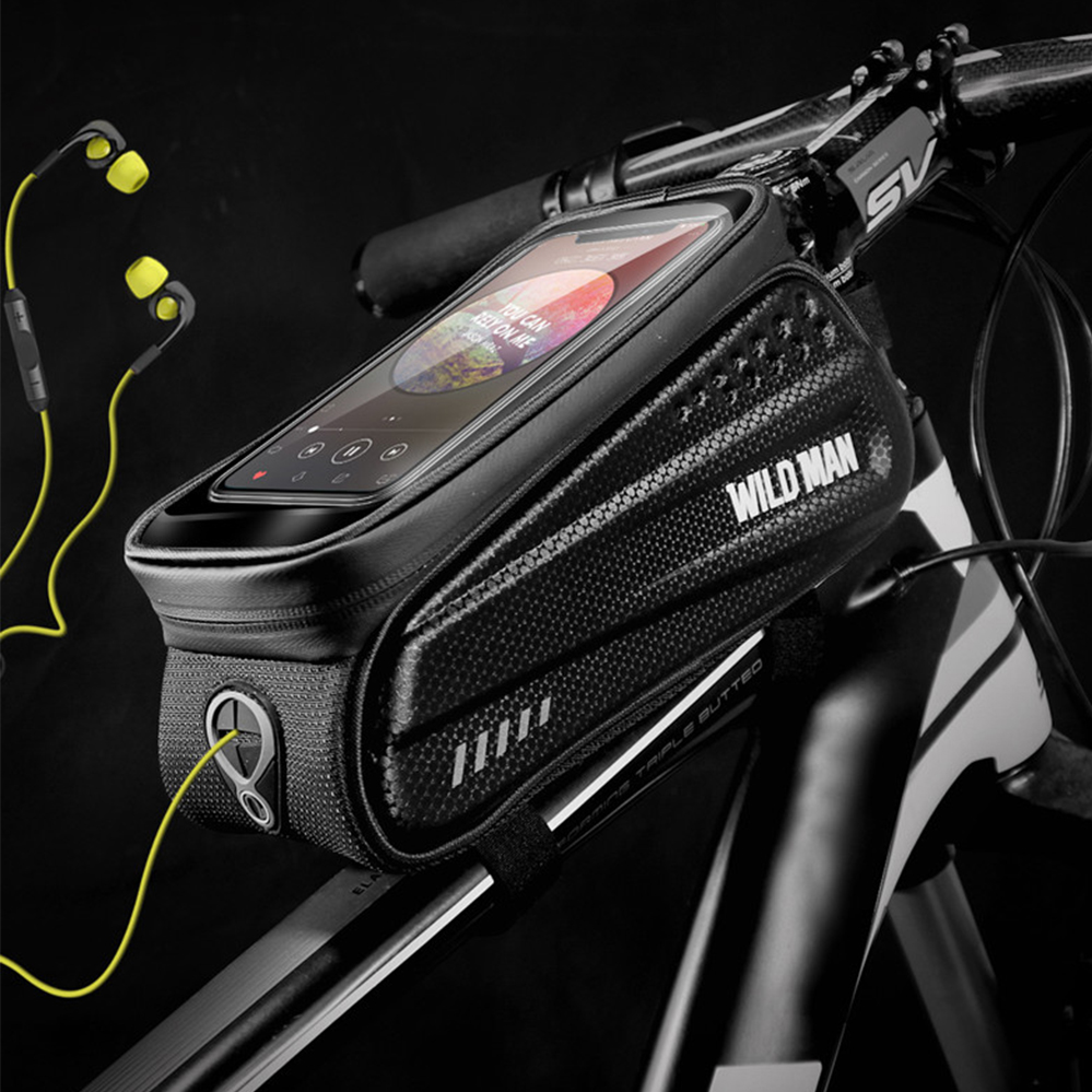 Waterproof Bicycle Bag Frame Front Top Tube Cycling Bag Reflective Phone Case Touchscreen Bag MTB Bike Accessories1 10