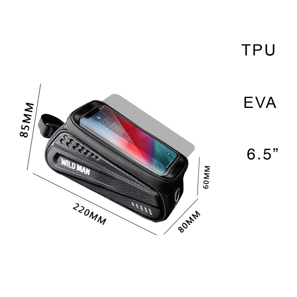 Waterproof Bicycle Bag Frame Front Top Tube Cycling Bag Reflective Phone Case Touchscreen Bag MTB Bike Accessories1 8