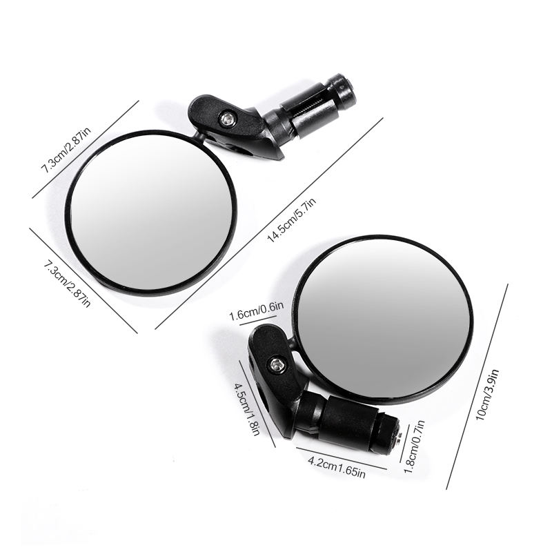E-Bike Mirrors 360 Rotation Wide Angle Folding Handlebar Mirror For Bicycle Back Convex Mirror Bike Accessories1 9
