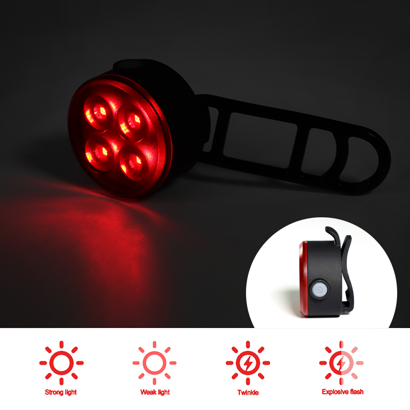 USB Rechargeable turn up LED Bike Light 4 Light Mode Options Super Bright Front Lamp With Bicycle Rear Light1 12