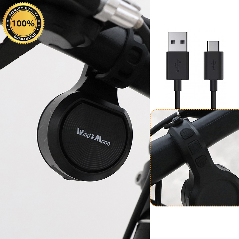 Dağ Bisikleti Elektrikli Korna Hırsızlık Önleyici Alarm Fonksiyonu Su Geçirmez USB Şarjlı Alarm Zili Bisiklet Scooter İçin1 8