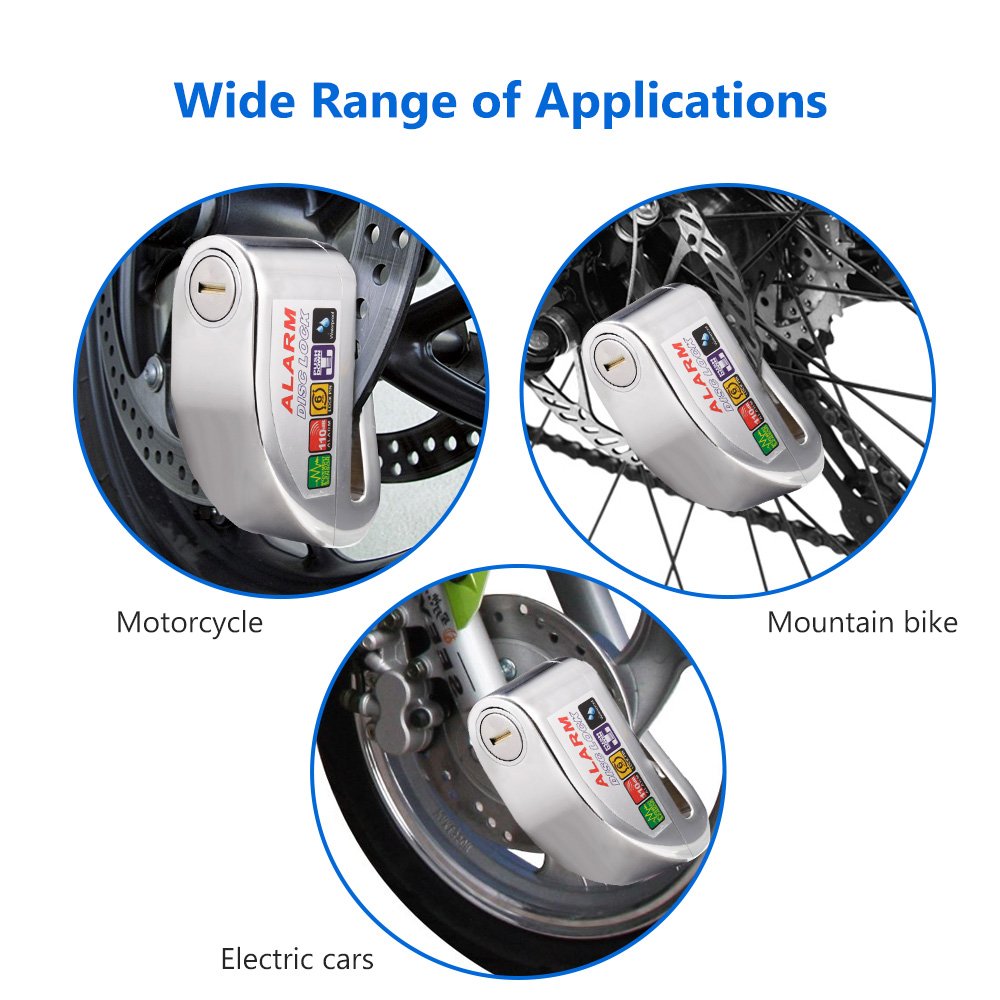 Mijia M365 Motorcycle Scooter Bicycle Anti-theft Lock Anti-theft Brake Wheel Alarm Disc Lock1 10