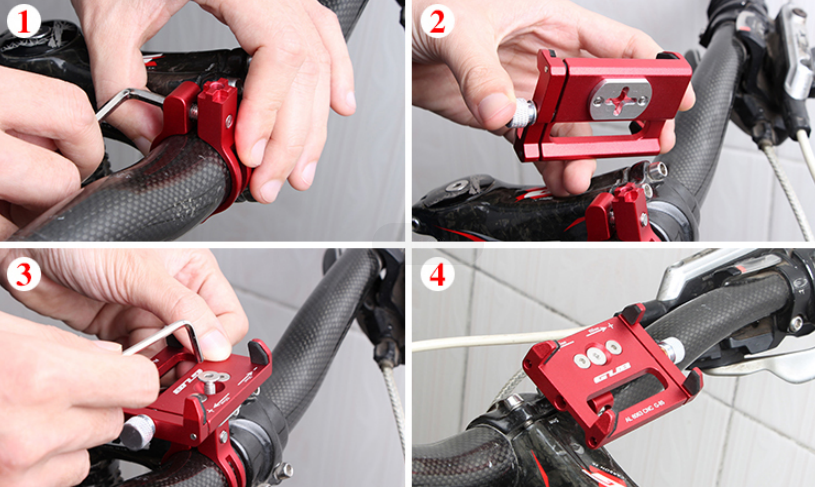 Mount Aluminum alloy Bracket Smartphone MTB Bicycle mount 360 rotatable GUB Mobile phone Holder1 8