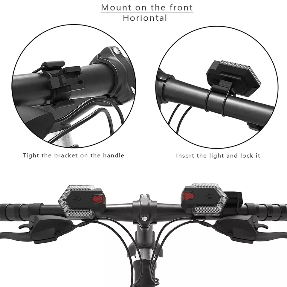 Bike Turn Signals Front Rear Light Smart Wireless Remote Control Bike Light Cycling Safety Warning LED Taillight1 4