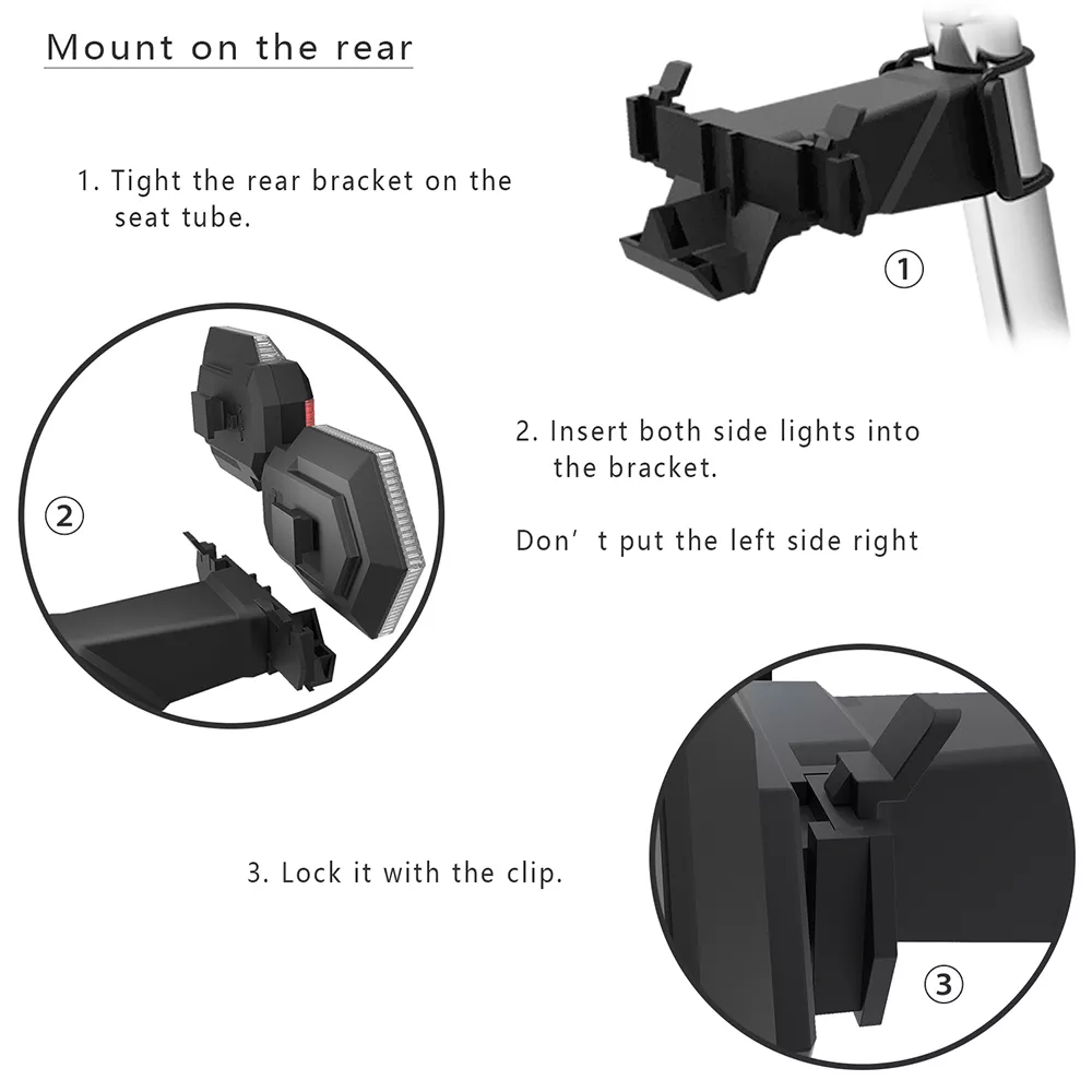 Bike Turn Signals Front Rear Light Smart Wireless Remote Control Bike Light Cycling Safety Warning LED Taillight1 6