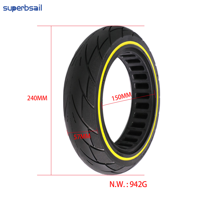 Superbsail Hot Sales 10*2.125 Solid Tire Color Honeycomb For Ninebot F30/F40 Electric Scooter 10 Inch Parts For Scooter1 2