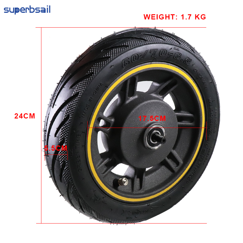 Superbsail 10 Inch Electric Scooter Front Wheel With Drum Brake And Vacuum Tubeless Tire 60/70-6.5 For Ninebot Max G31 7