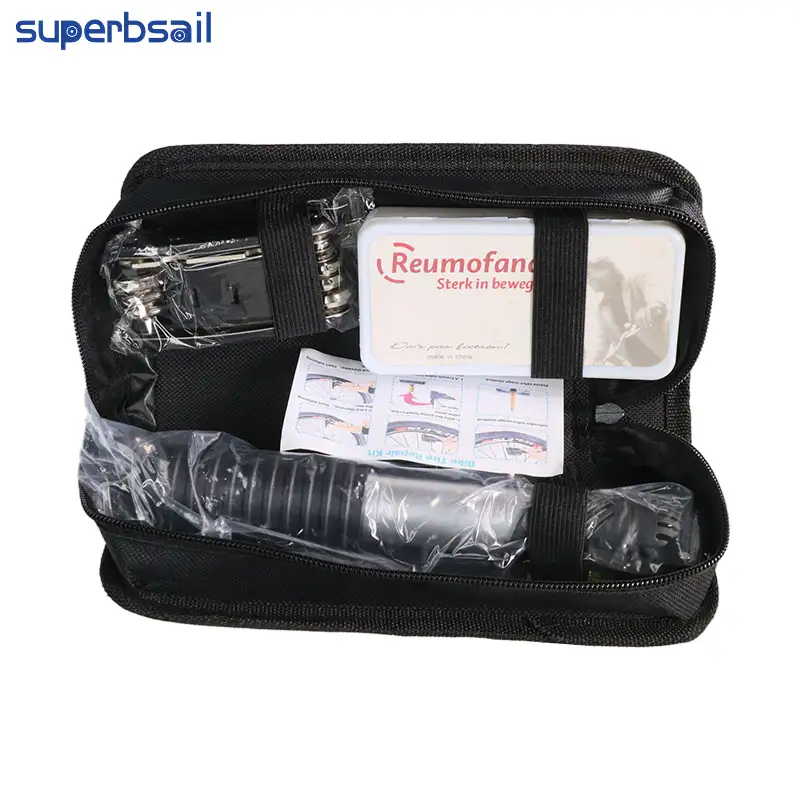 Superbsail Bike Parts Repair Tools Combination Set Plastic Tire Levers Wrench Repair Tools Bag For Bike Bicycle Scooter1 1