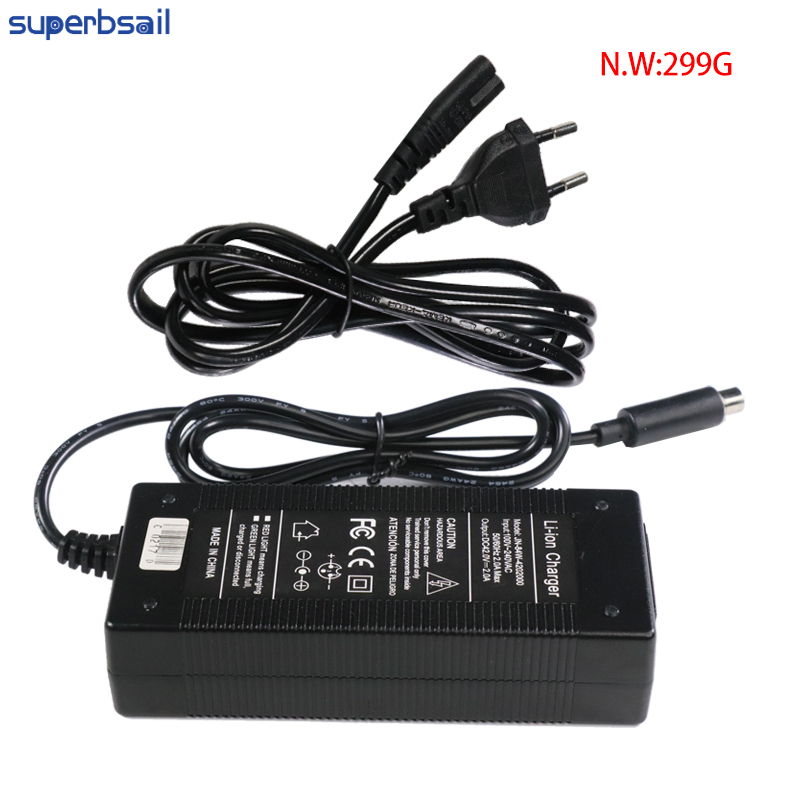 Superbsail Battery Charger EU/AU/UK/US Socket 42V 2A Battery Charger For Xiaomi Mijia M365 ES2 Electric Scooter1 5