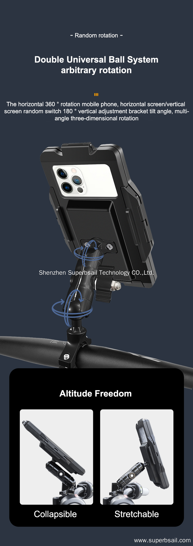 Wholesale GUB PLUS 17 360 Rotating Phone Case Waterproof Mobile Bike Handlebar Phone Holder For Scooter Bicycle1 8