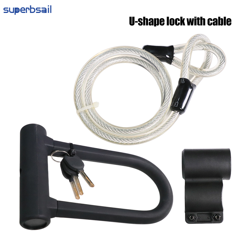 Superbsail Elektrisk Scooter Cykeldele Cykelcykel U-formet Lås MTB Holdbart Bærbart Landevejscykel Kabel1 4