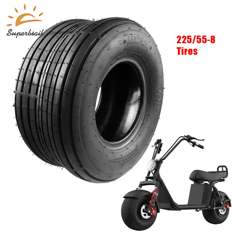 Superbsail Scooter Tyre 225*55-8(18*9.5-8) Fat Tire Suitable For Halley Citycoco Electric Scooter Repair Accessories1 1