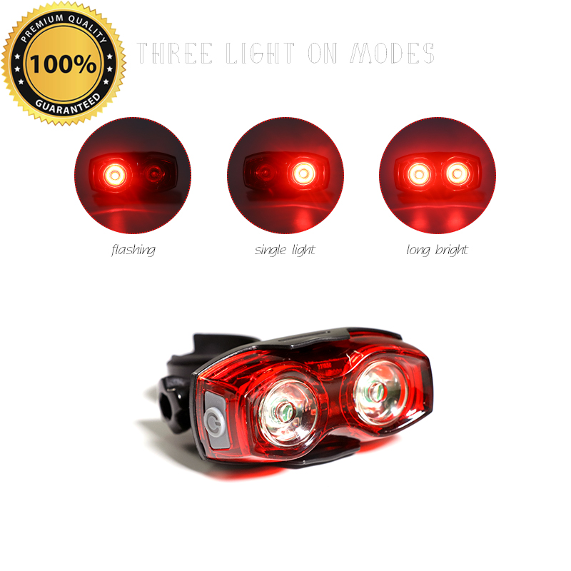 2 LED Bicycle Taillight 3 Mode Bike Tail Light 1000m Safety Warning Flashing Rear Saddle Lamp for Cycling Accessories1 3