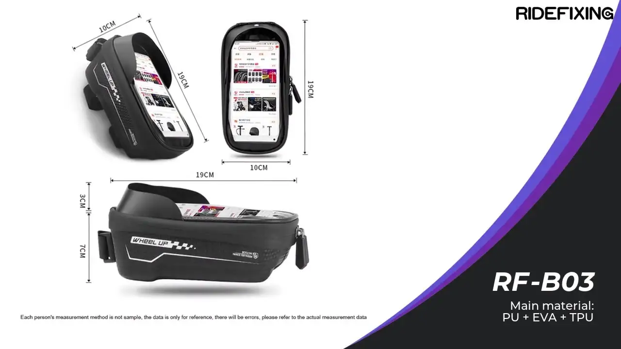 Waterproof Mountain Bicycle Touch Screen Front Frame Storage Bags MTB Bike Top Tube Hard Shell Cycling Riding Equipment1 1