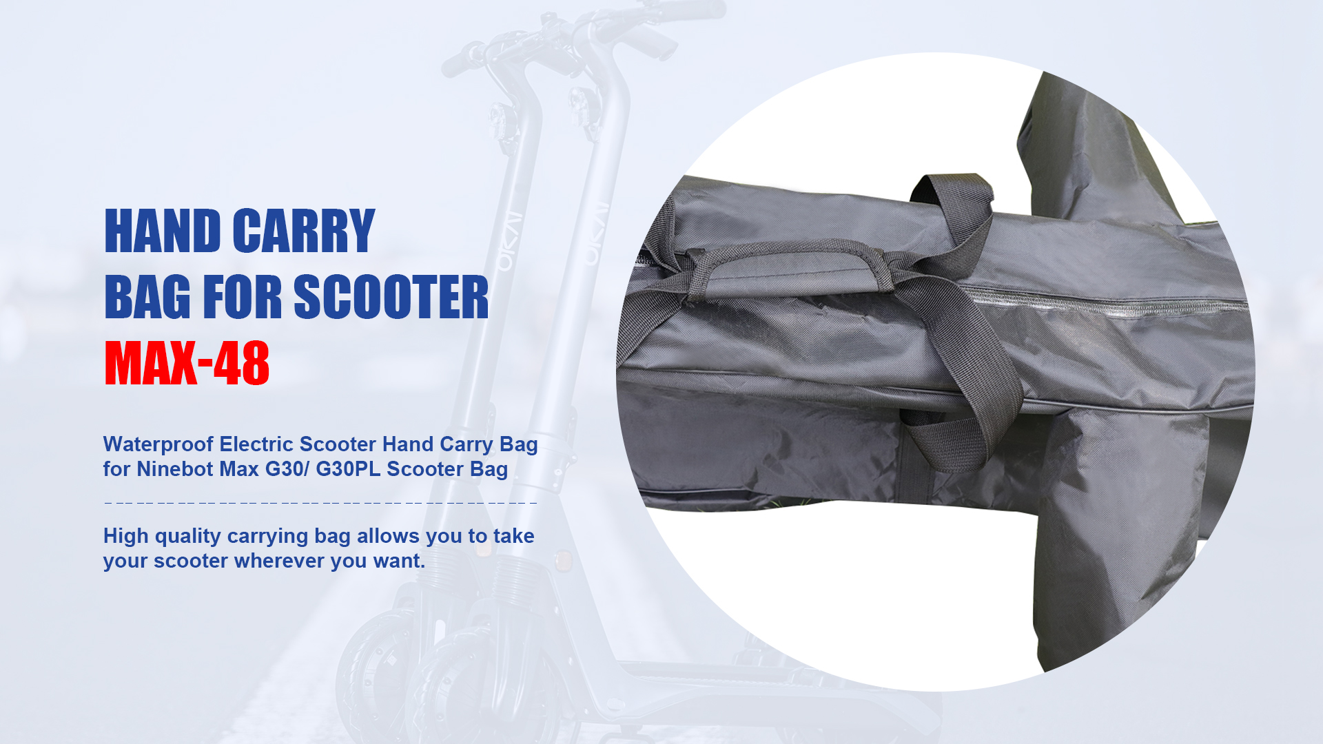 Intro to Waterproof Electric Scooter Hand Carry Bag for Ninebot Max G30/ G30PL Scooter Bag Superbsail1 2