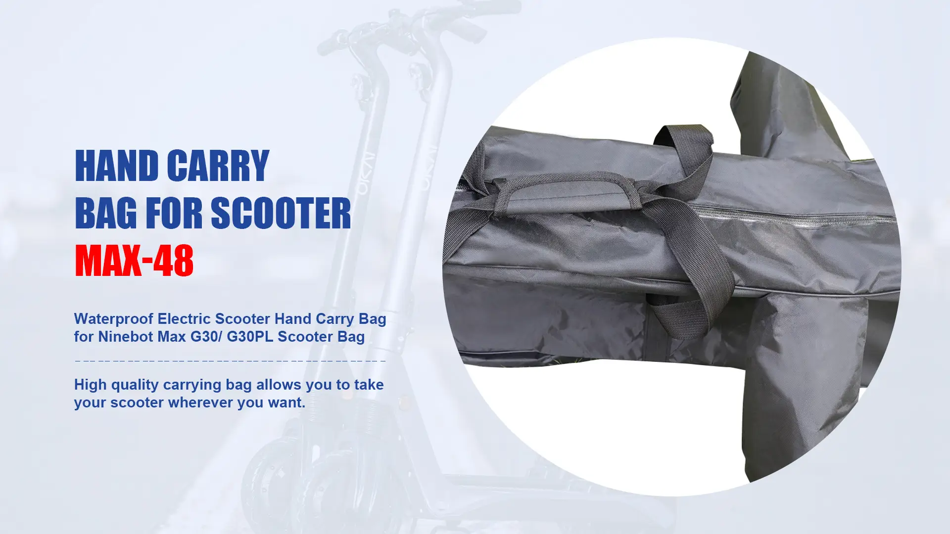 Intro to Waterproof Electric Scooter Hand Carry Bag for Ninebot Max G30/ G30PL Scooter Bag Superbsail1 1