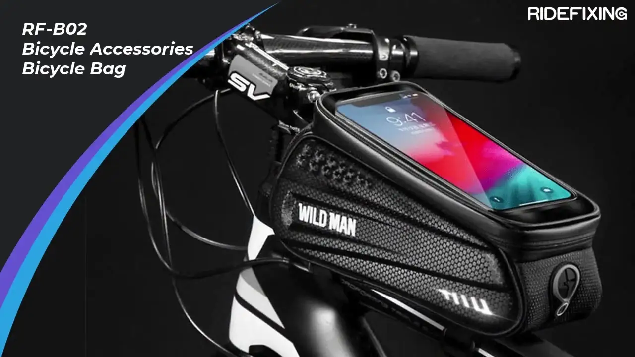 WILD MAN 6.2 Inch Waterproof Bicycle Front Tube Bag Bike Touch Screen Phone Case Bag Bike Top Tube Bag Cycling Accessories2 1